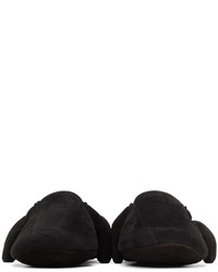 Thom Browne Black Suede Shearling Hector Loafers
