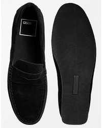 Asos Brand Loafers In Suede