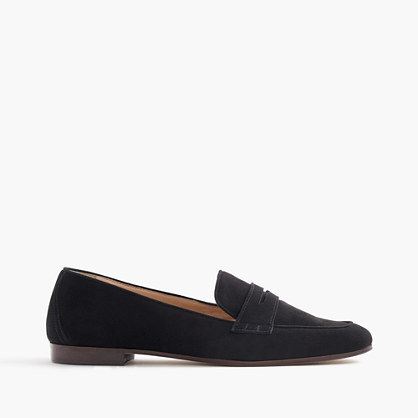 j crew suede penny loafers