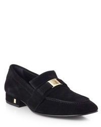 Versace Collection Medusa Logo Suede Loafers