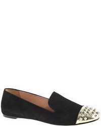 J.Crew Darby Suede Studded Toe Loafers