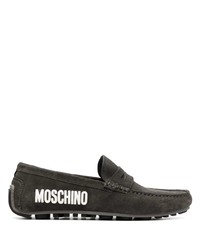Moschino Logo Appliqu Suede Loafers