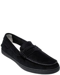 cole haan suede penny loafers