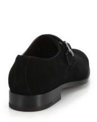 Ermenegildo Zegna Suede Monk Strap Shoes