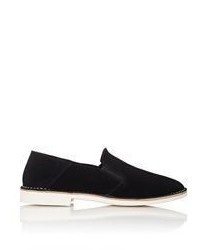 Barneys New York Suede Venetian Loafers Black Size 9 M