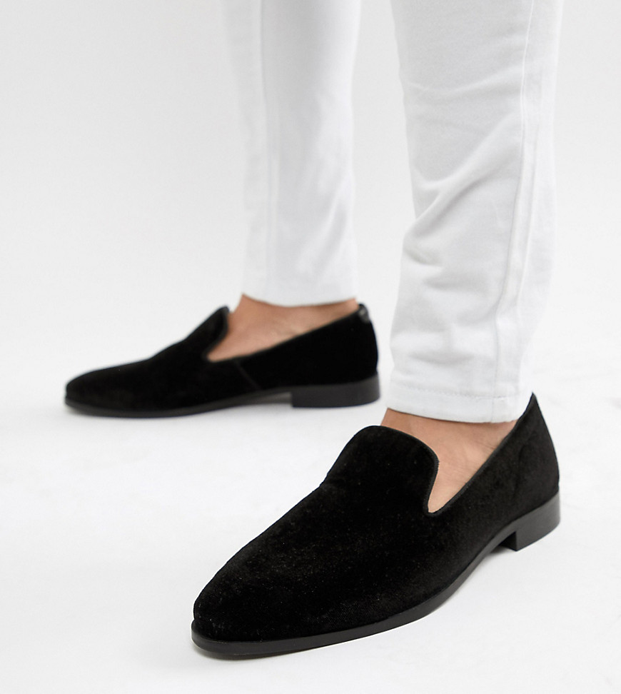 dune black suede loafers