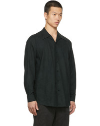 SASQUATCHfabrix. Synthetic Leather Big Collar Shirt