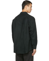 SASQUATCHfabrix. Synthetic Leather Big Collar Shirt