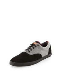 Ben Sherman Low Top Suede And Fabric Sneakers Grayblack