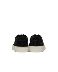 Woman by Common Projects Black Suede Original Achilles Low Sneakers