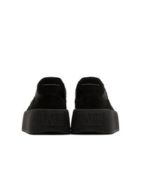 MM6 MAISON MARGIELA Black Suede Platform Sneakers