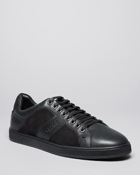 Hugo Boss Boss Acreet Leather And Suede Low Top Sneakers