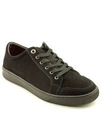 Bugatchi Tempo Black Suede Sneakers Shoes
