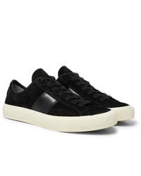 Tom Ford Cambridge Leather Trimmed Suede Sneakers