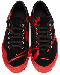 Comme des Garcons Comme Des Garons Homme Plus Black And Red Painted Novesta Sneakers