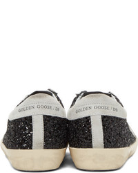 Golden Goose Deluxe Brand Golden Goose Ssense Black Glitter Superstar Sneakers