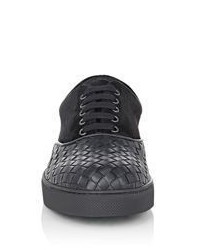 Bottega Veneta Intrecciato Detailed Sneakers Black