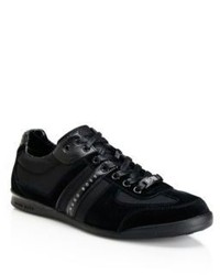 Hugo Boss Leather Mesh Sneaker Akeen 10 Black
