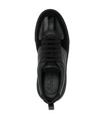 Ferragamo Logo Detail Leather Low Top Sneakers