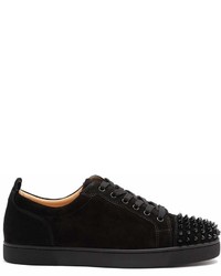 Christian Louboutin Louis Junior Spike Embellished Low Top Trainers