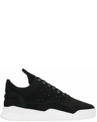 Filling Pieces Low Top Ghost Black Suede Sneakers