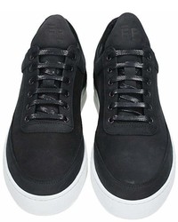 Filling Pieces Low Top Ripple Black Suede Sneakers