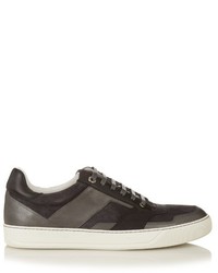 Lanvin Low Top Suede And Leather Trainers