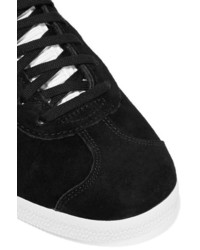 adidas Originals Gazelle Suede And Leather Sneakers Black