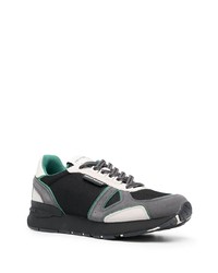 Emporio Armani Panelled Low Top Suede Sneakers
