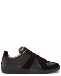 Maison Margiela Replica Contrast Panel Low Top Leather Trainers