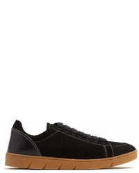 Loewe Round Toe Suede Low Top Trainers