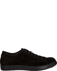 Antonio Maurizi Suede Lace Up Sneakers Black