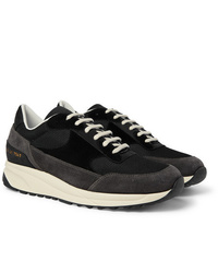 Common Projects Track Classic Nubuck Suede And Mesh Sneakers