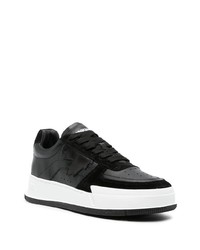 DSQUARED2 Two Tone Lace Up Leather Sneakers