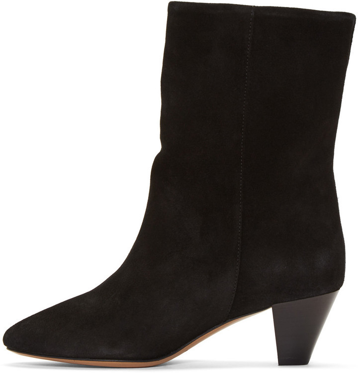 God følelse pop Madison Isabel Marant Black Suede Dyna Boots, $505 | SSENSE | Lookastic