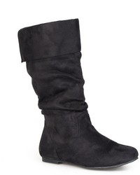 Journee Collection Shelley 3 Slouch Mid Calf Microsuede Boots