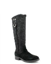 Marc Fisher Loiter Black Suede Fashion Knee High Boots