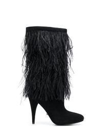 MICHAEL Michael Kors Michl Michl Kors Asha Ostrich Feather Embroidered Boots
