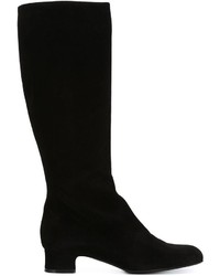 P.A.R.O.S.H. Low Chunky Heel Mid Calf Boots