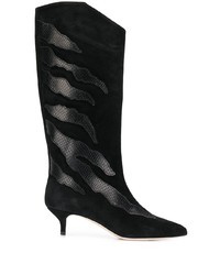 Gia Couture Snakeskin Effect Detail Boots