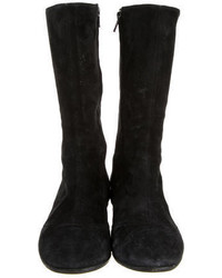 Robert Clergerie Suede Mid Calf Boots