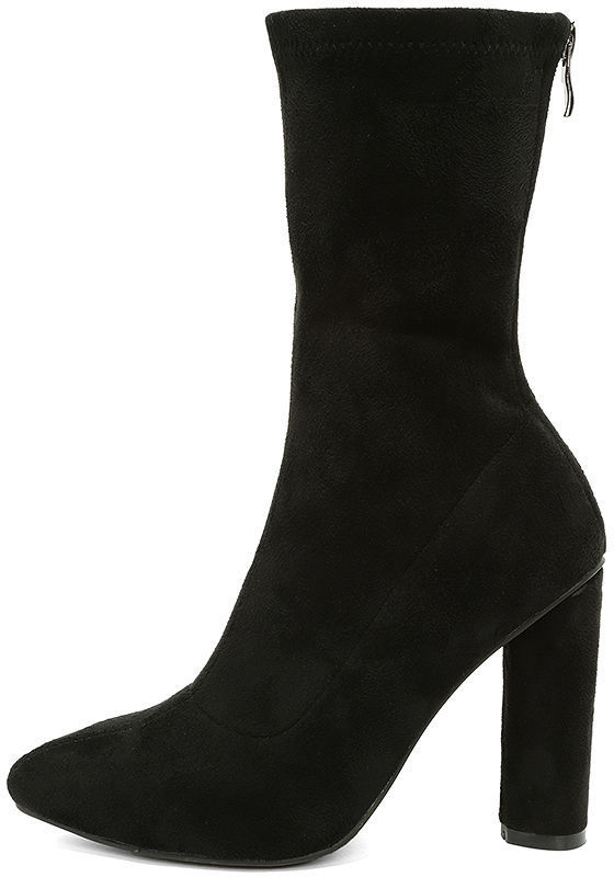 black suede boots mid calf
