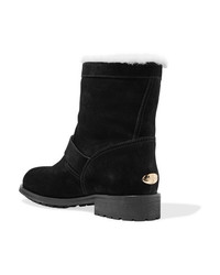 Jimmy Choo Youth Shearling Lined Suede Ankle Boots