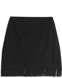 Tamara Mellon Fringed Suede Mini Skirt