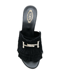 Tod's Double T Fringed Mules