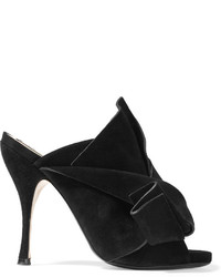 No.21 No 21 Knotted Suede Mules Black