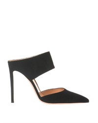 Gianvito Rossi Point Toe Suede Mules