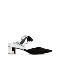 Proenza Schouler Suede And Leather Grommet Mules