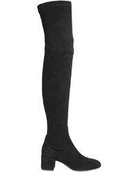 50mm Stretch Suede Over The Knee Boots