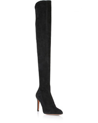 Alaia Alaa Black Suede Over The Knee Boot